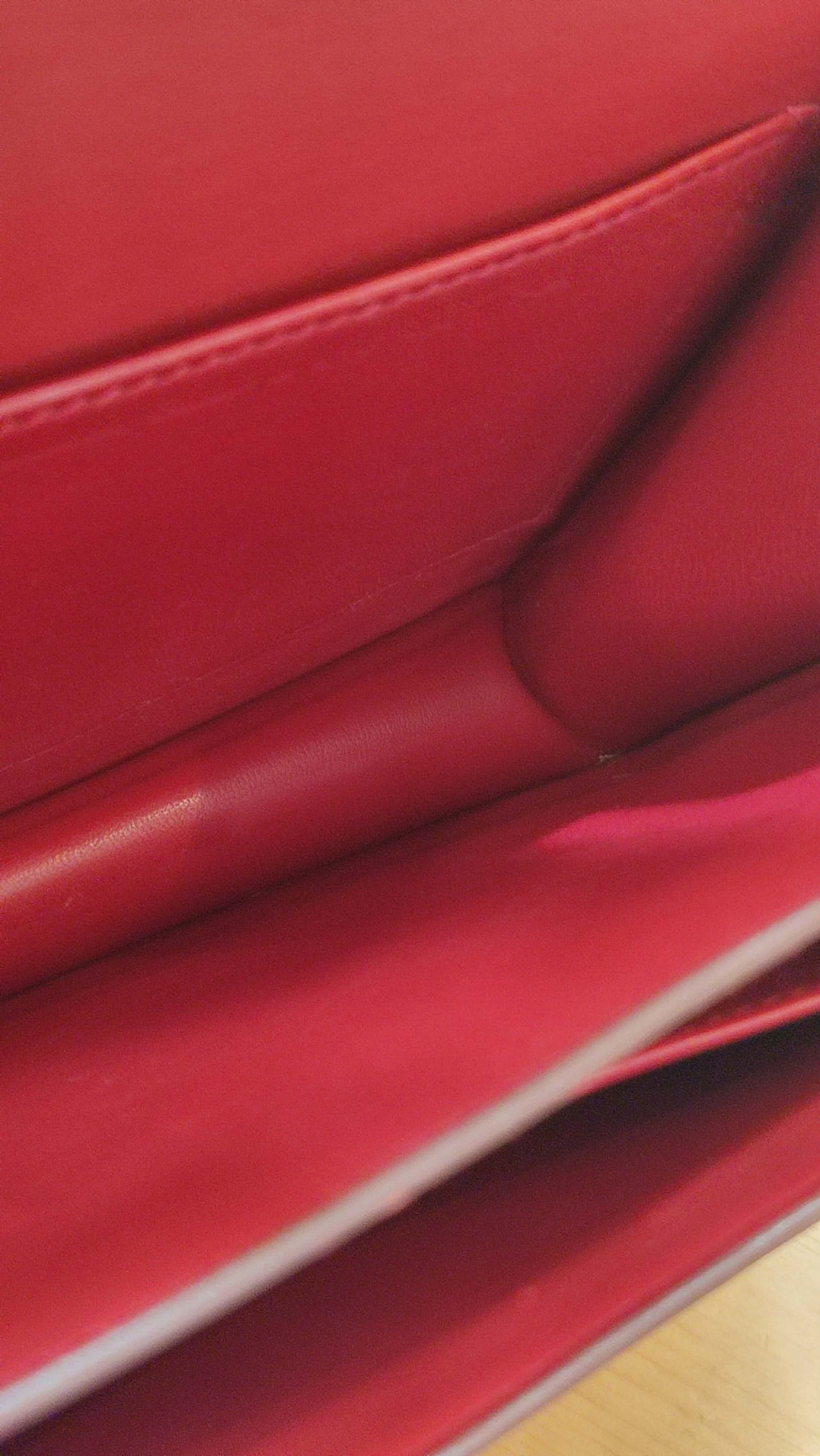 Hermes Constance 18 Red Courchevel Stamp Y Circle 1995