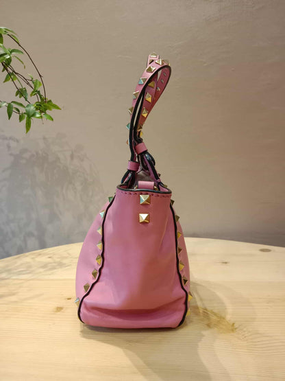 Valentino Rockstud Tote Bag Pink Mini