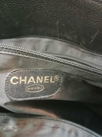 Chanel Timeless CC Shopper Tote Bag Caviar Black Series 3