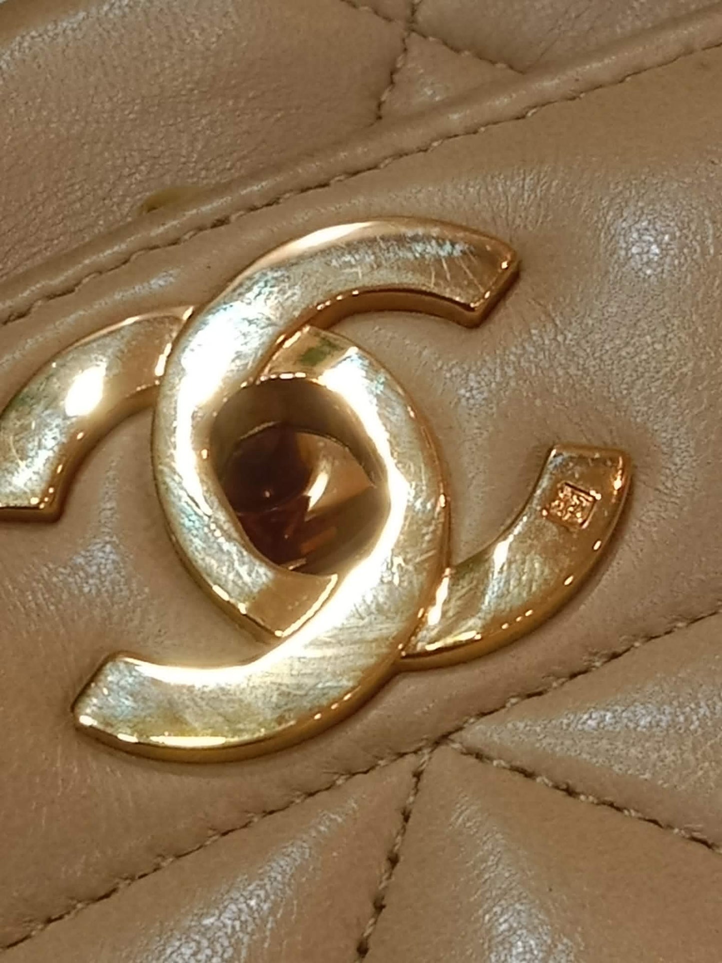 Chanel Diana Beige Lambskin Series 2