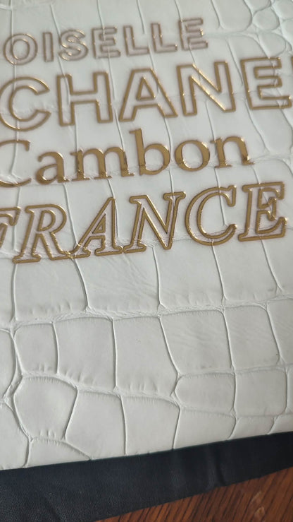 Chanel OCase Croc Embossed White Series 28