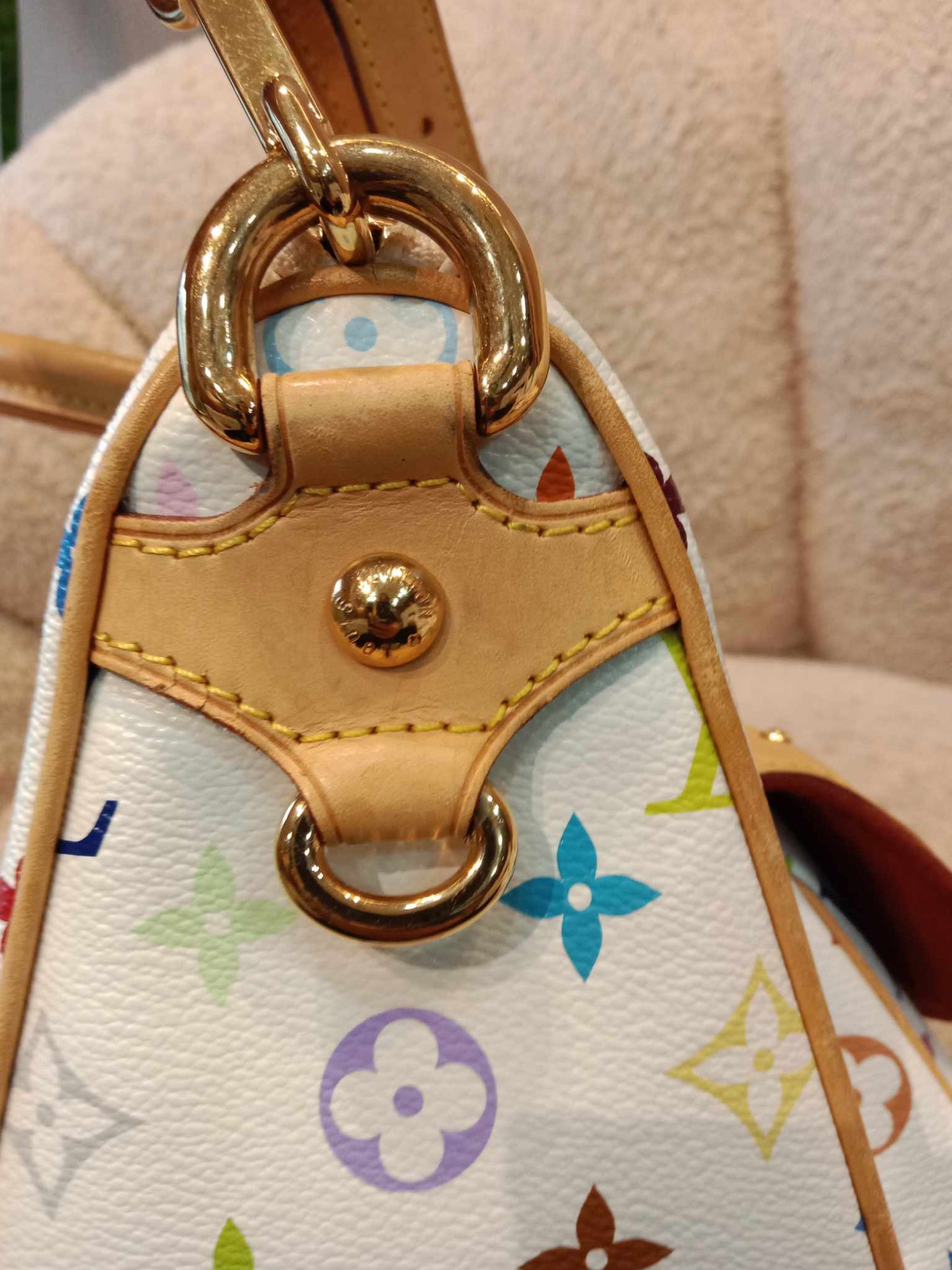 Louis Vuitton x Takashi Murakami Rita White Multicolor Monogram Canvas