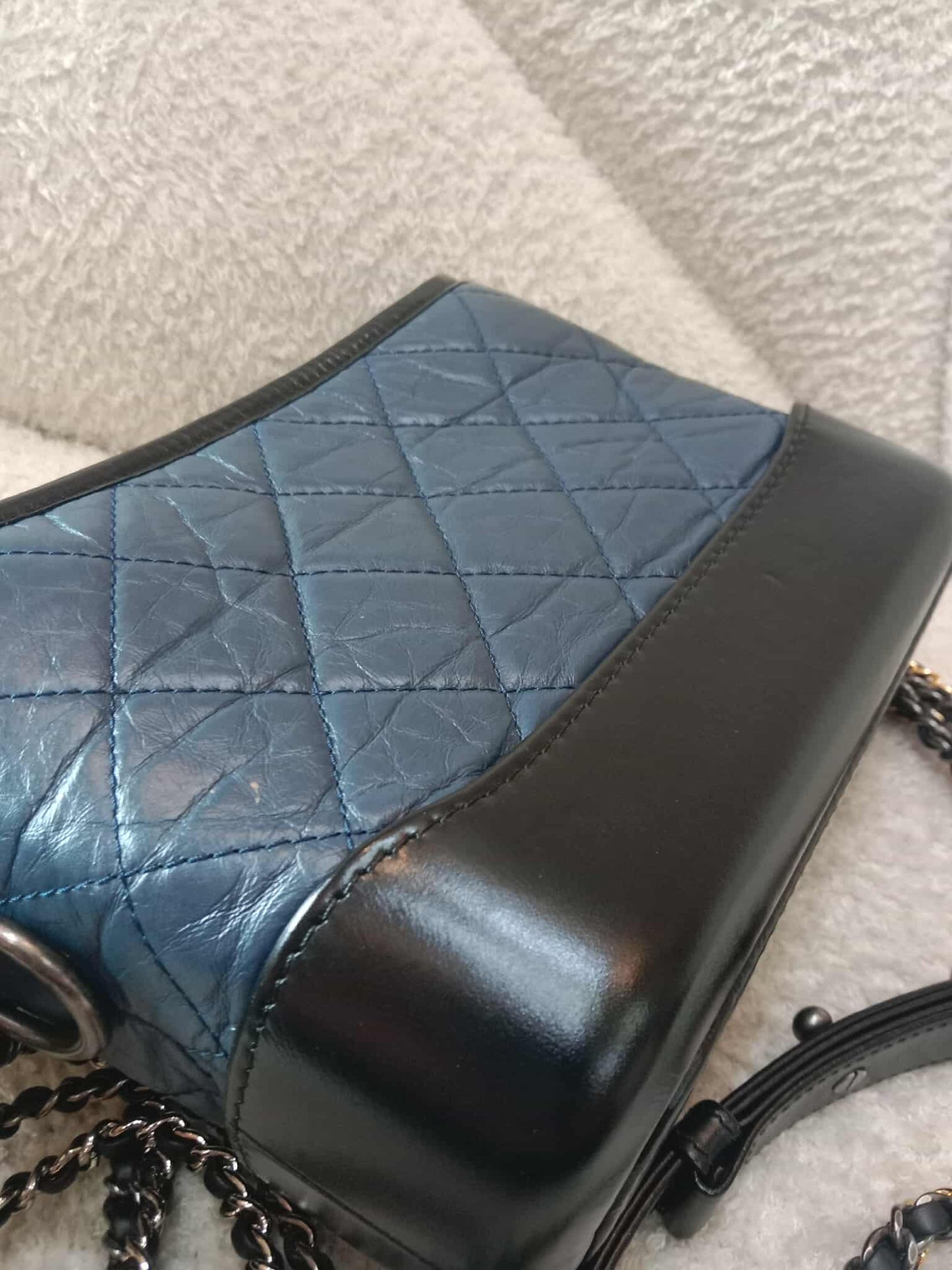 Chanel Gabrielle Hobo Bag Bicolor Blue/Black Series 29