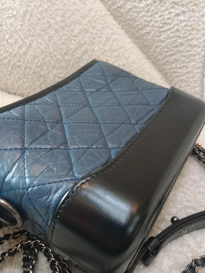 Chanel Gabrielle Hobo Bag Bicolor Blue/Black Series 29