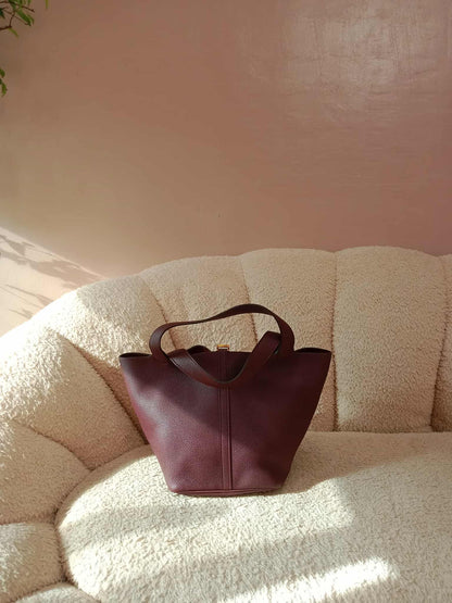 Hermes Picotin 22 Maurice Bordeaux Stamp Y 2020
