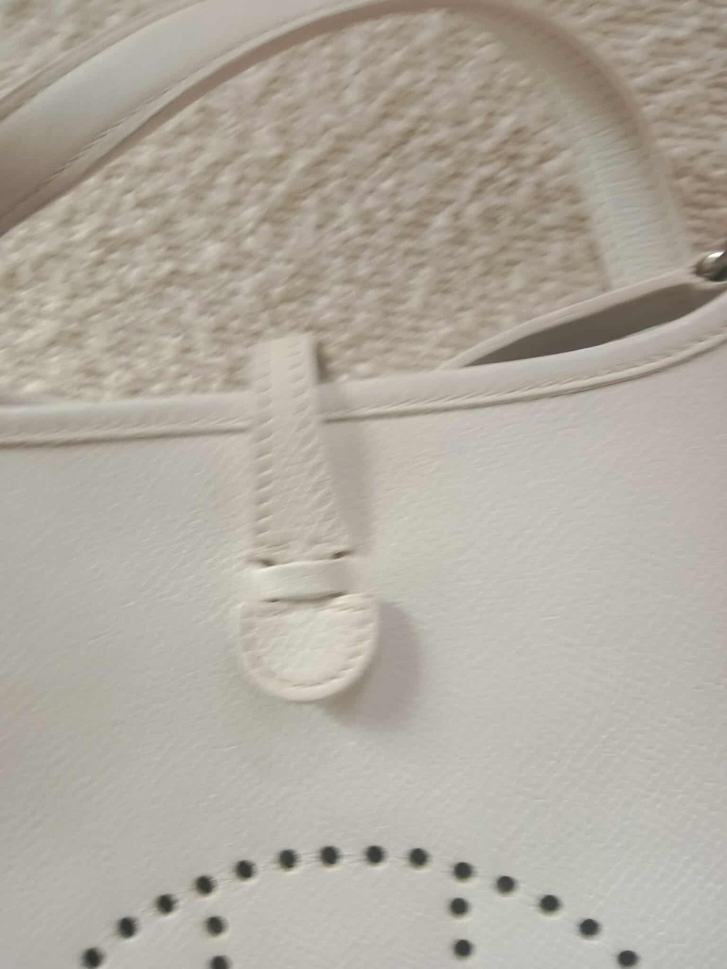 Hermes Evelyne TPM White Clemence Stamp O Square 2011