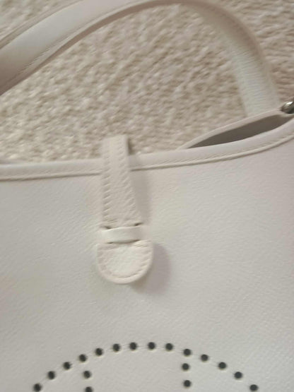 Hermes Evelyne TPM White Clemence Stamp O Square 2011