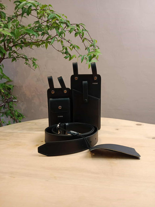 Fendi Belt Two Pouch Black
