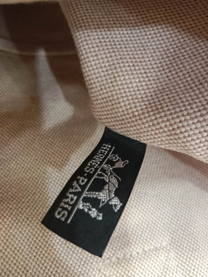 Hermes Toile Ferrou-Tout Cabas Tote Bag Beige
