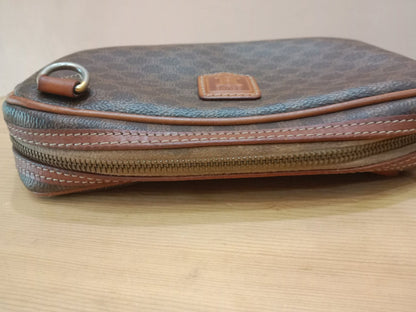 Celine Macadam Coated Canvas Camera Bag Brown