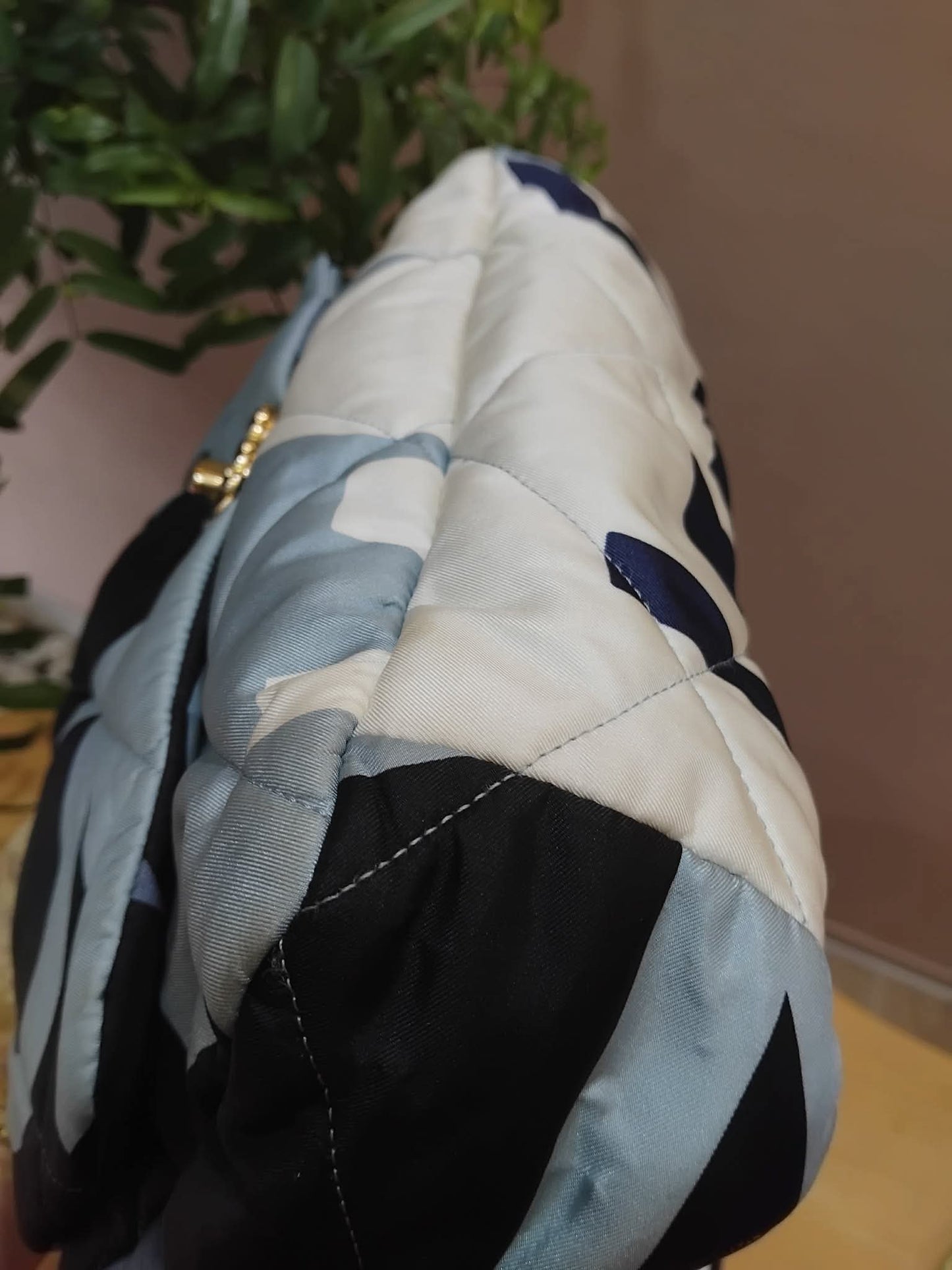 Chanel 19 Printed Silk Blue-Toned Quilted Maxi Flap Bag Series 30