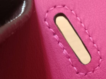 Hermes Halzan 31 Clemence Bicolor Rouge/Pink Stamp B 2023