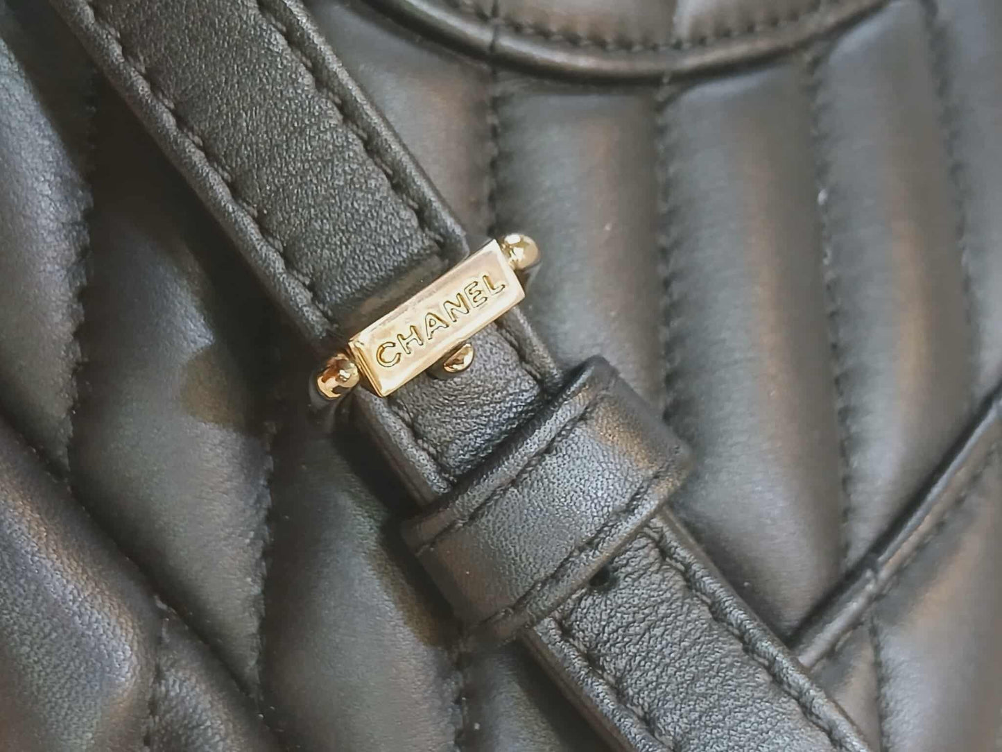 Chane Urban Spirit Backpack Chevron Lambskin Black Series 22