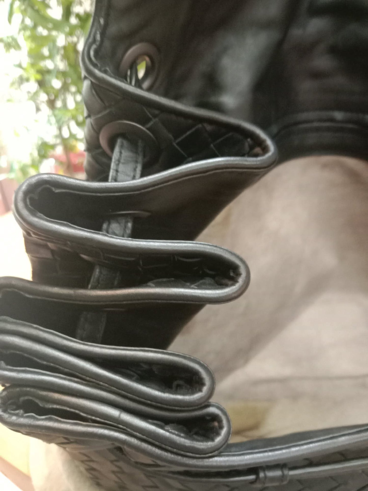 Bottega Veneta Intrecciato Messenger Bag Black
