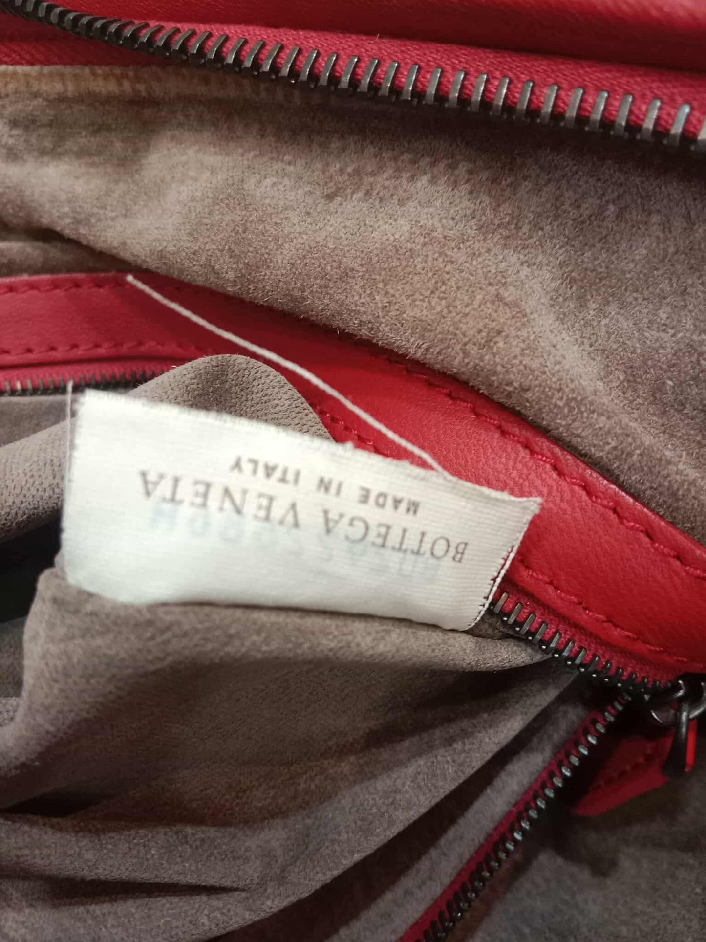 Bottega Veneta Intrecciato Hobo Bag Red