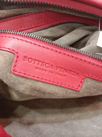 Bottega Veneta Intrecciato Hobo Bag Red