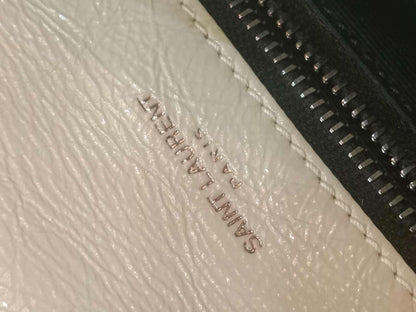 Saint Laurent Niki Medium Shoulder Bag in White Quilted Calfskin