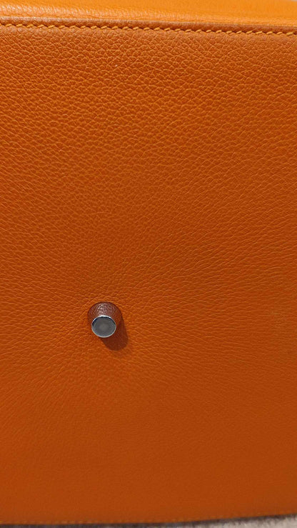 Hermes Toolbox 26 Poppy Orange Evercolor/Swift Stamp T 2015