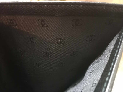 Chanel Black Leather Bifold Long Wallet Series 10