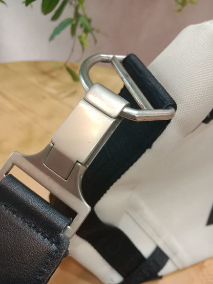 Chanel Sport Line Bag with Interlocking CC Logo Canvas Black/White