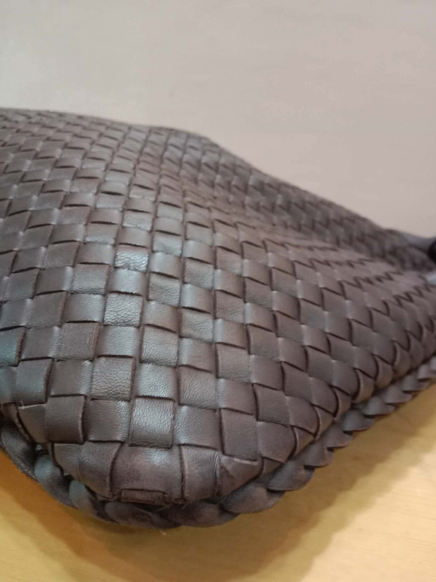 Bottega Veneta Intrecciato Espresso Woven Nappa Leather Maxi Bag