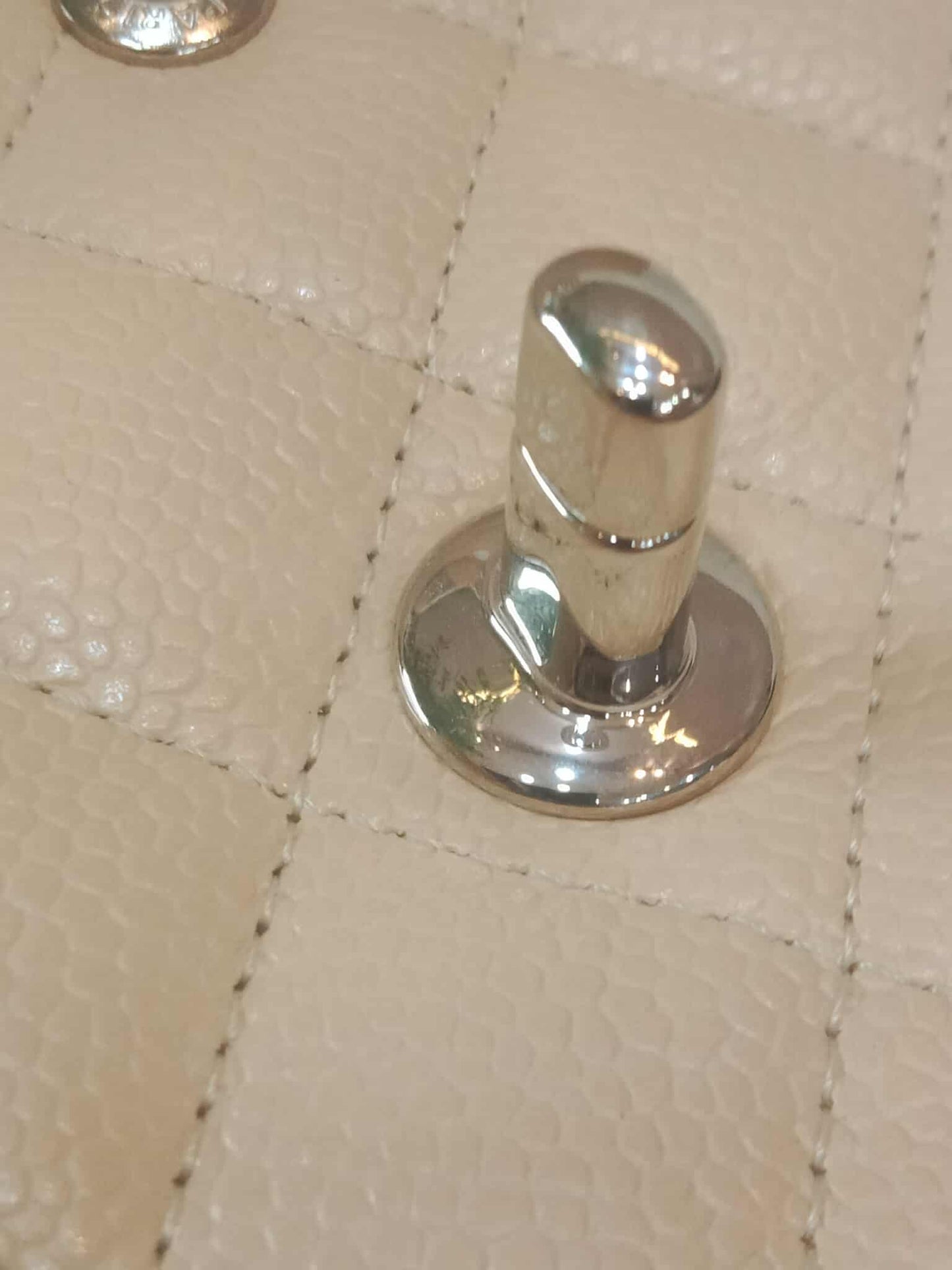 Chanel Classic Double Flap Medium Beige Caviar Series 14