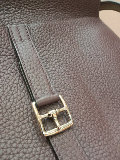 Hermes Halzan 25 Clemence Rouge/Framboise Stamp Z 2021