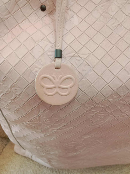 Bottega Veneta Butterfly Intrecciato Tote Bag Pink