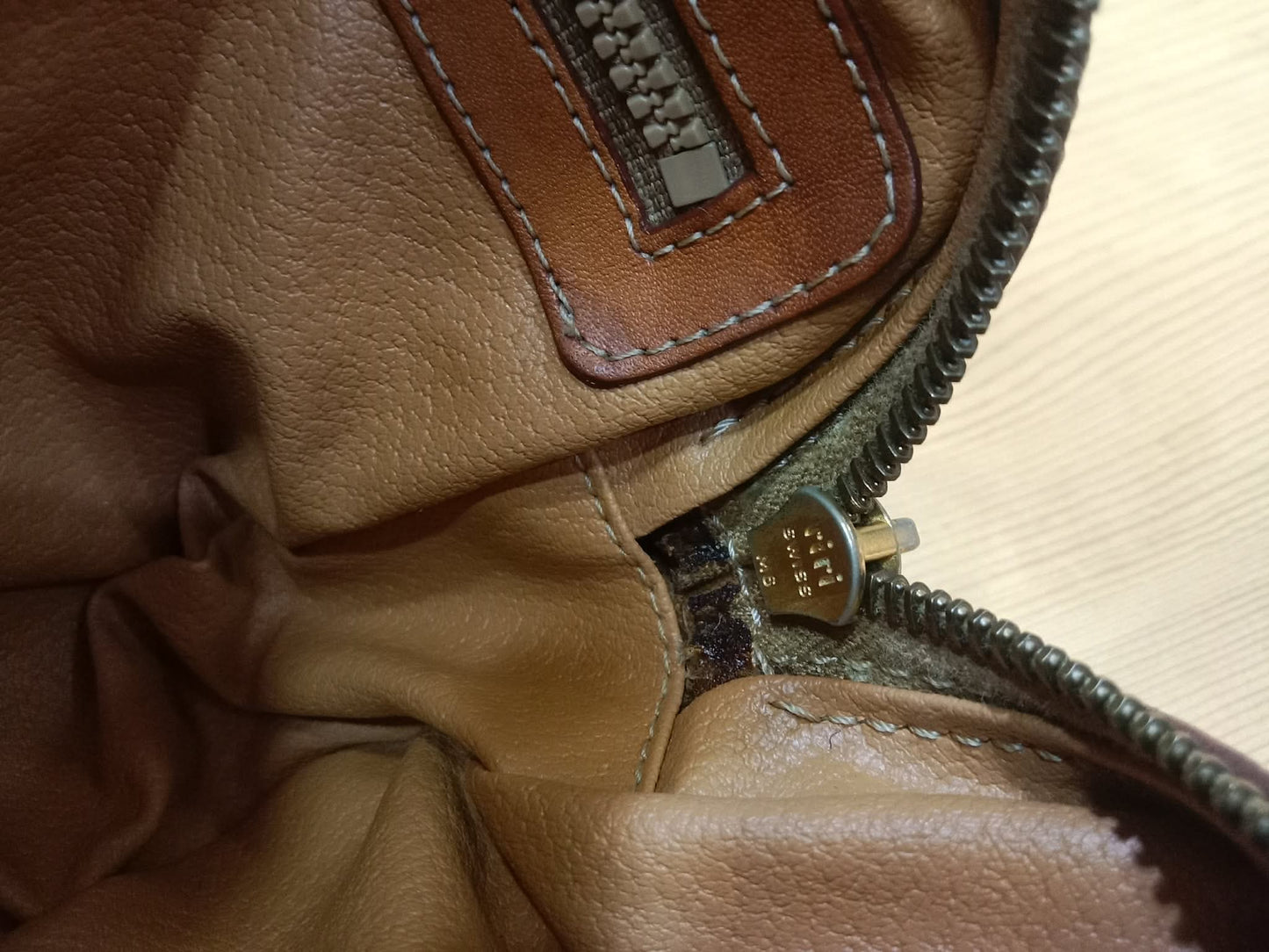 Celine Macadam Coated Canvas Camera Bag Brown