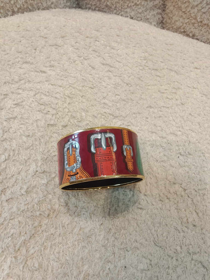 Hermes Enamel Bangle Bracelet