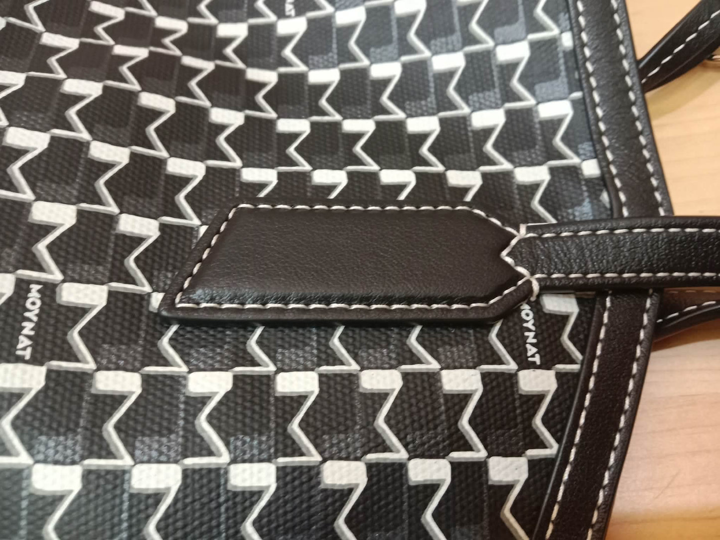 Moynat Paris M Tote Monogrammed Bag Black/White MM
