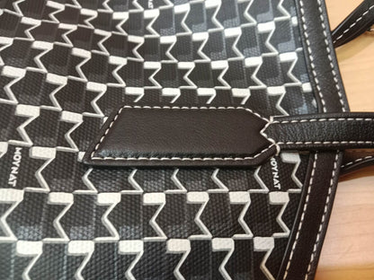 Moynat Paris M Tote Monogrammed Bag Black/White MM