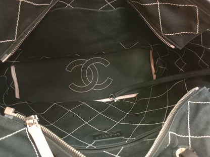 Chanel Shopping Fever Tote Bicolor Pink/Black Caviar Series 19
