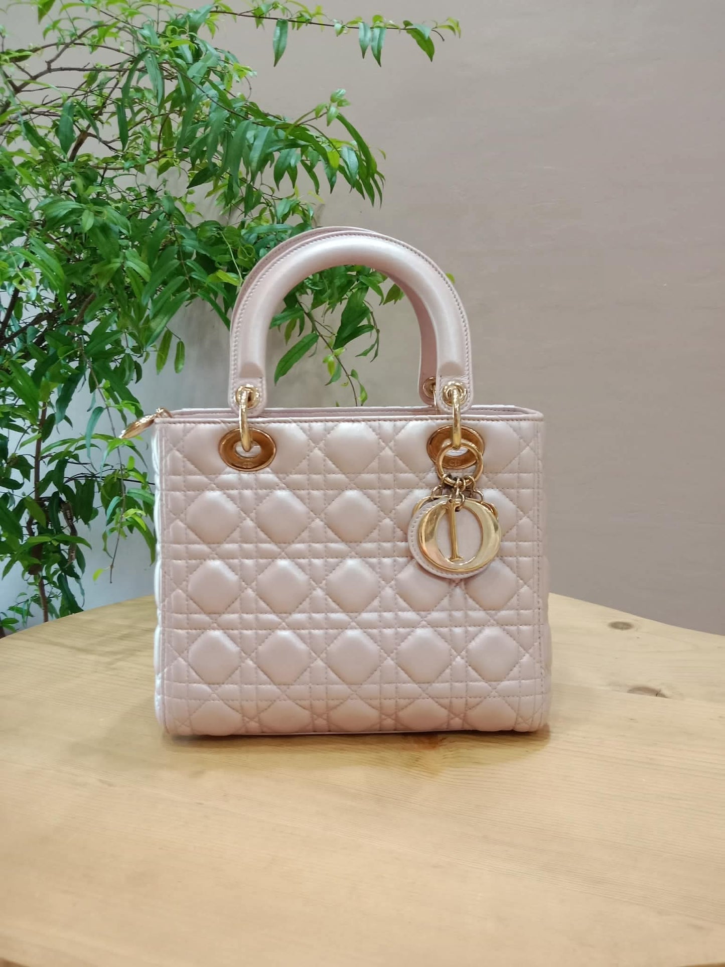 Christian Dior Cannage Lady Dior Powder Pink Medium