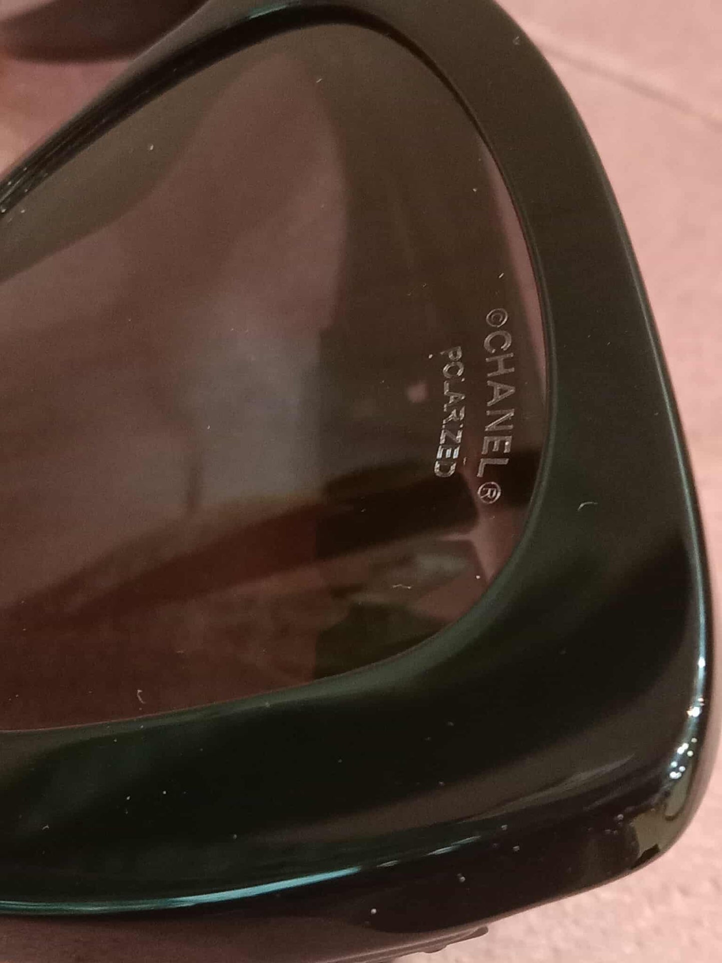 Chanel Square Sunglasses with Black Acetate Frame and Gray Lenses