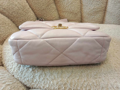 Chanel C19 Light Pink Lambskin Small Flap Series 31