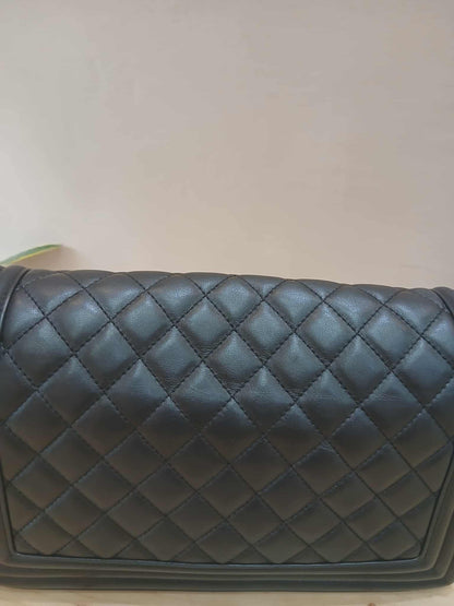 Chanel Leboy Lambskin Old Medium Black Microchipped