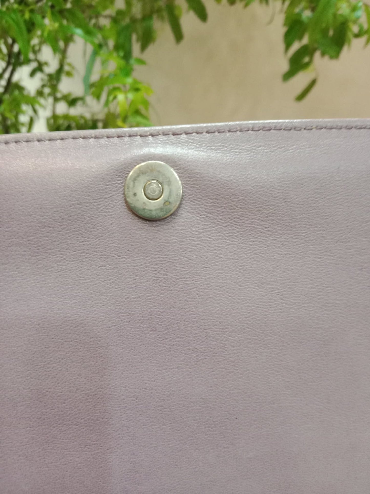 Dior Crocodile Embossed Mauve Clutch