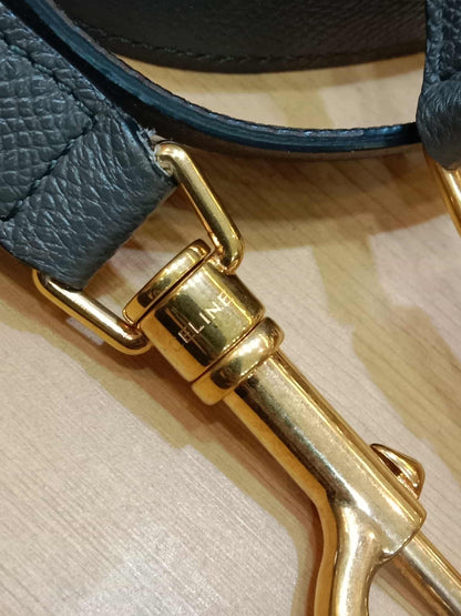 Celine Mini Belt Bag Grey in Grained Calfskin GHW