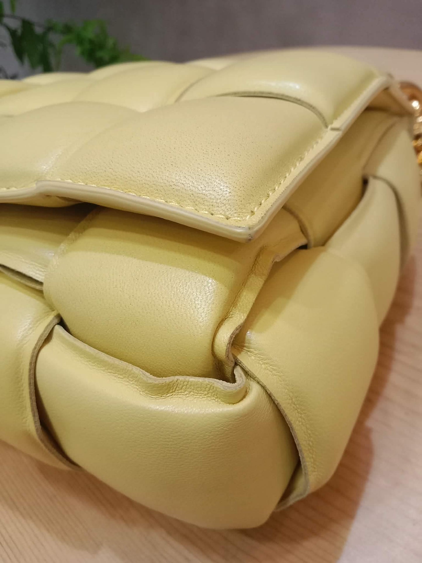 Bottega Veneta Chain Cassette Shoulder Bag Yellow