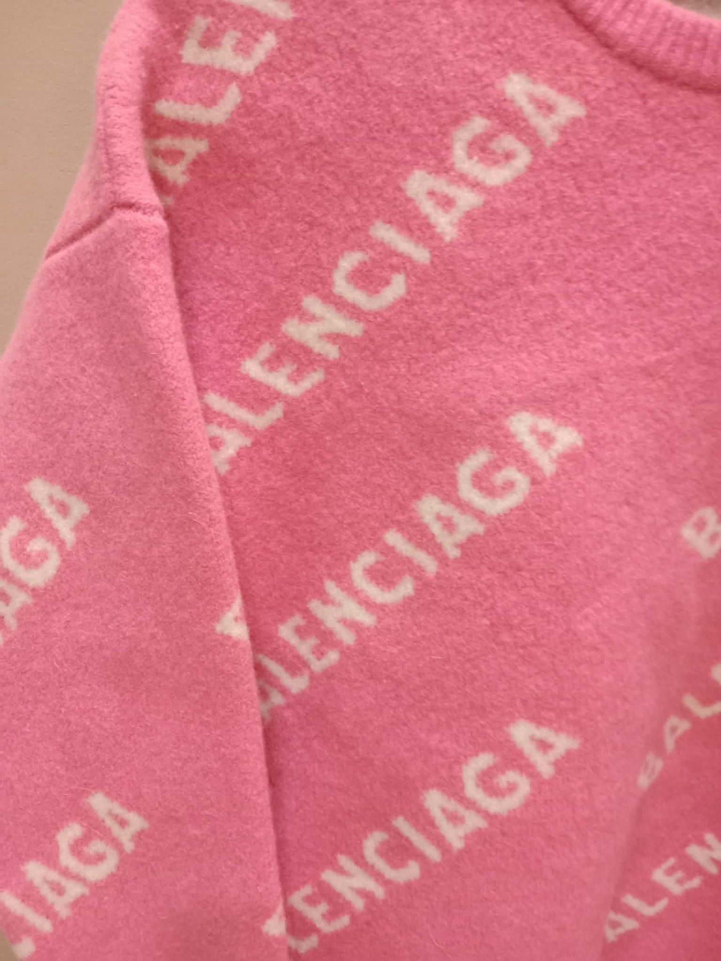 Balenciaga Wool Sweater Pink Size Small
