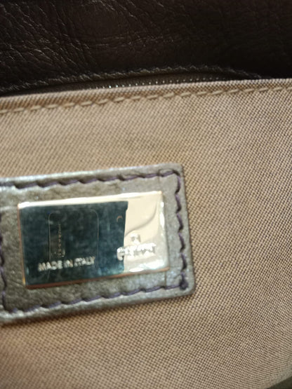 Fendi Zucca Canvas Trim Chef Shopper Tote Bag Brown