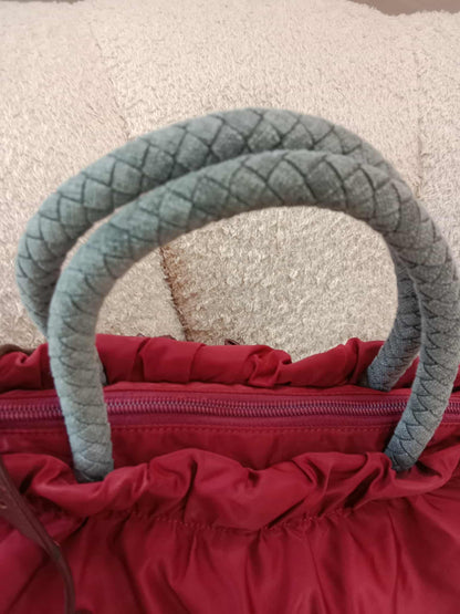 Prada Tessuto Nylon Top Handle Bag Red