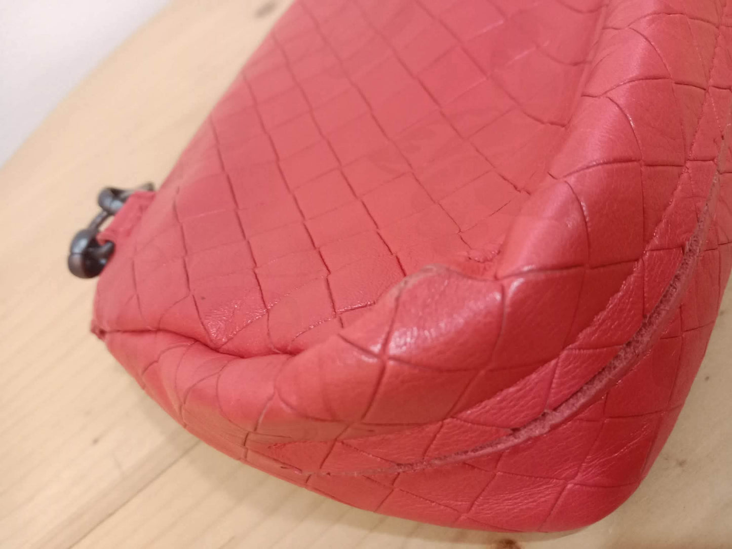 Bottega Veneta Olympia Nappa Butterfly Leather Bag Red