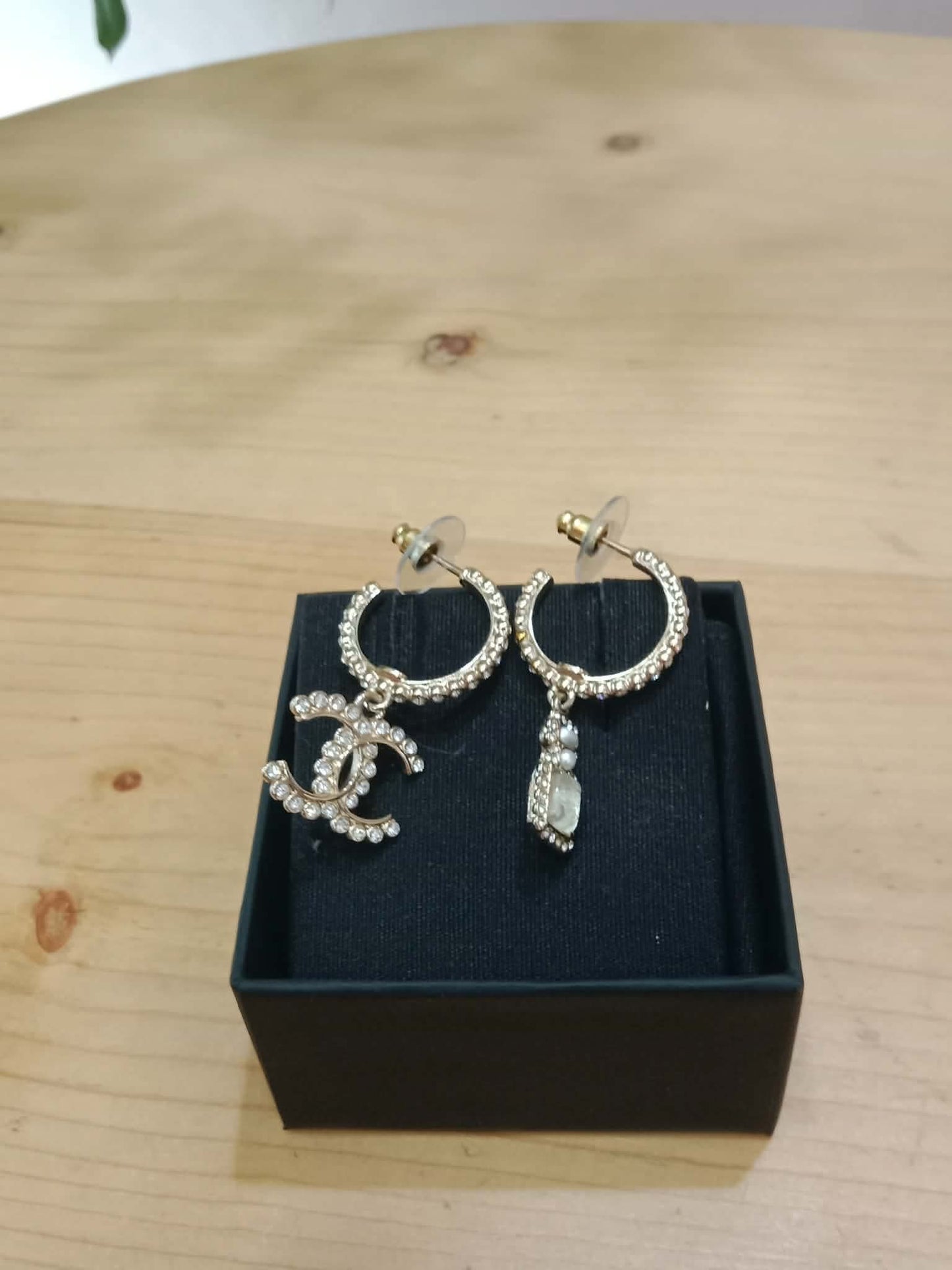 Chanel Drop Hoop Earrings