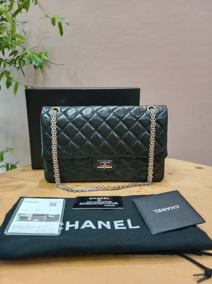 Chanel Reissue Flap Bag Iridescent Aged Calfskin Black Series 12