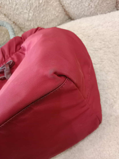 Prada Tessuto Nylon Top Handle Bag Red