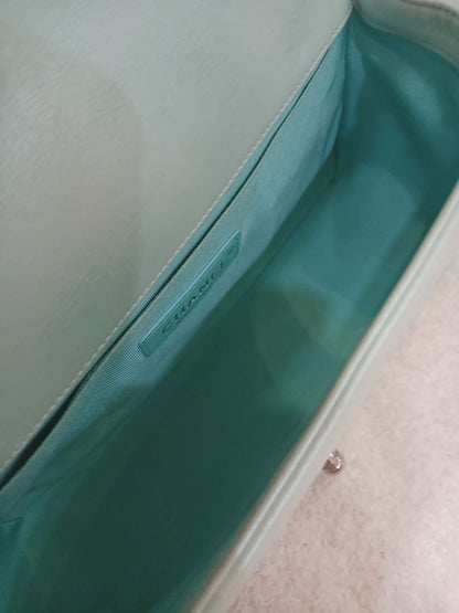 Chanel Leboy Chevron Iridescent Green Old Medium Series 25