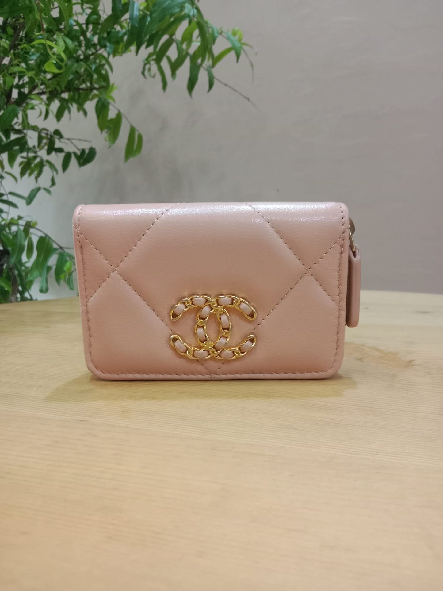 Chanel 19 Wallet Lambskin Pink Series 29