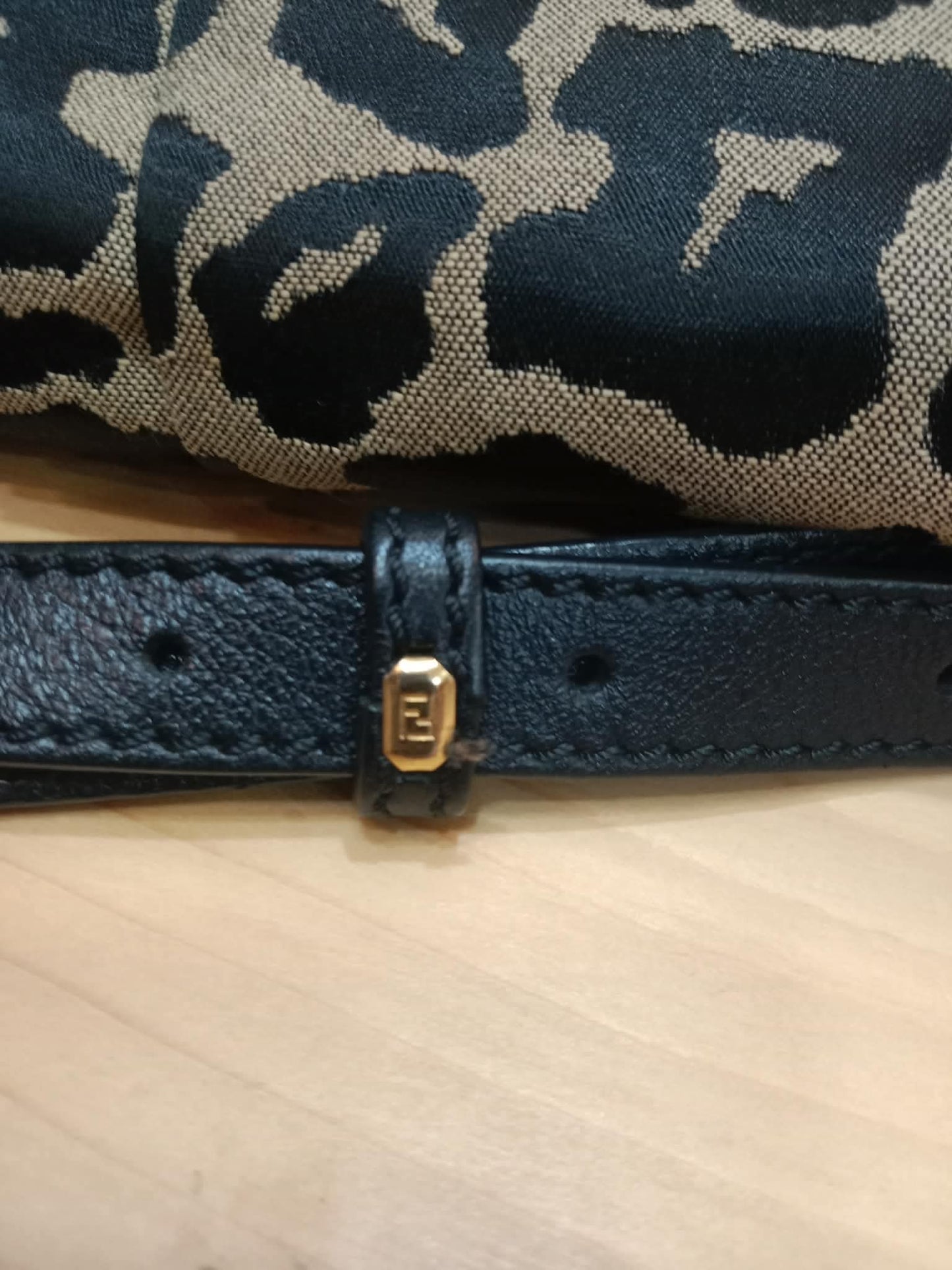 Fendi Mia Flap Bag Leopard Print Shoulder Bag